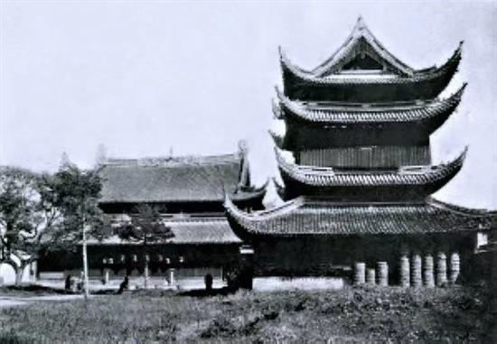 1930年代日本学者常盘大定、关野贞拍摄的宁波天宁寺(宁波市档案馆图)